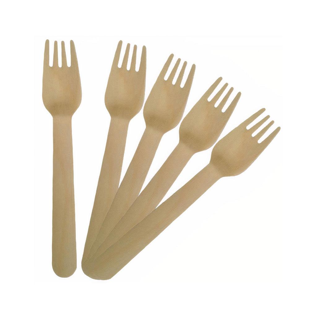 Birchwood Disposable Forks (100 Pcs) - Trendha