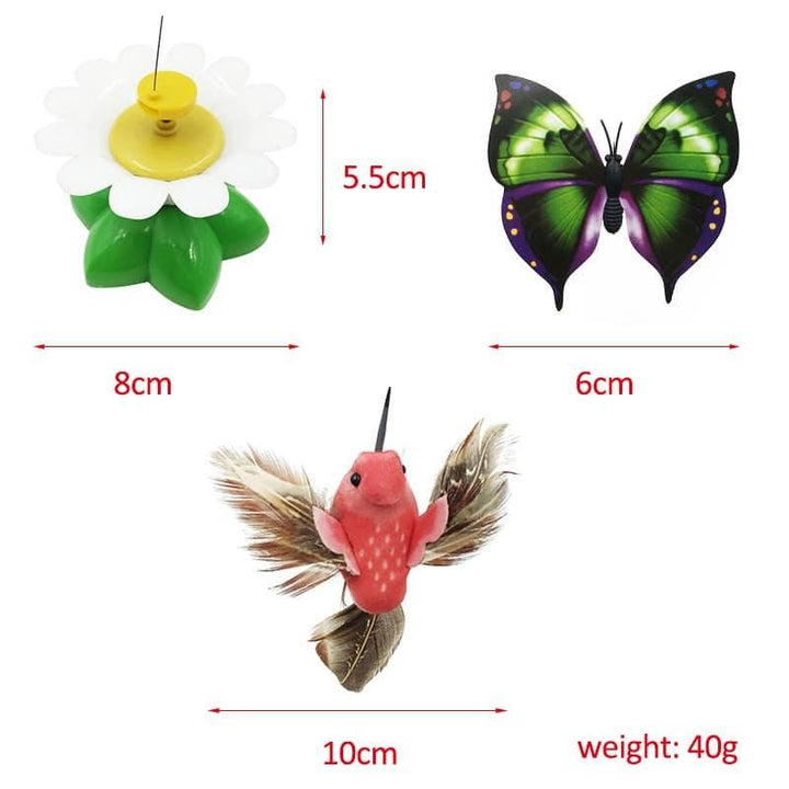 Colorful Rotating Butterfly Cat Toy - Trendha