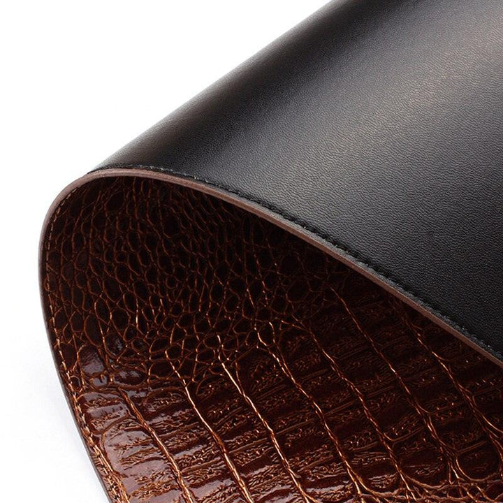 Crocodile Skin Texture Eco-Leather Coaster - Trendha