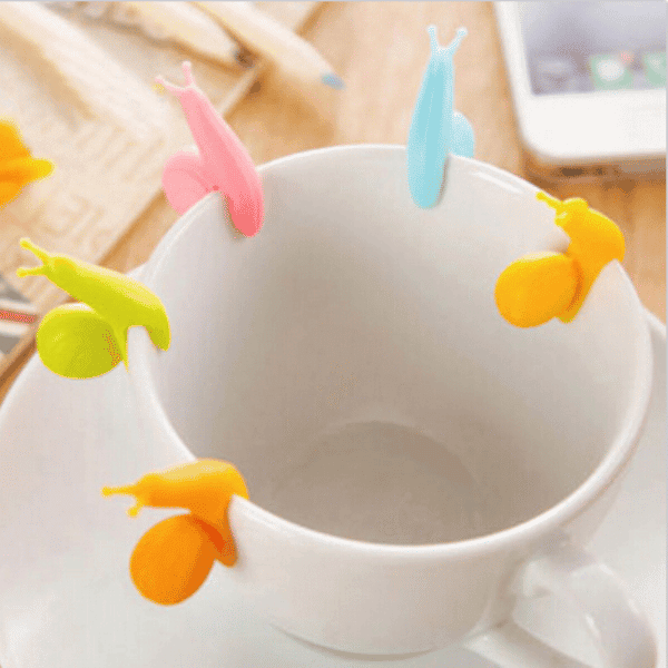 Cute Snail Shaped Eco-Friendly Silicone Tea Bag Holders Set - Trendha