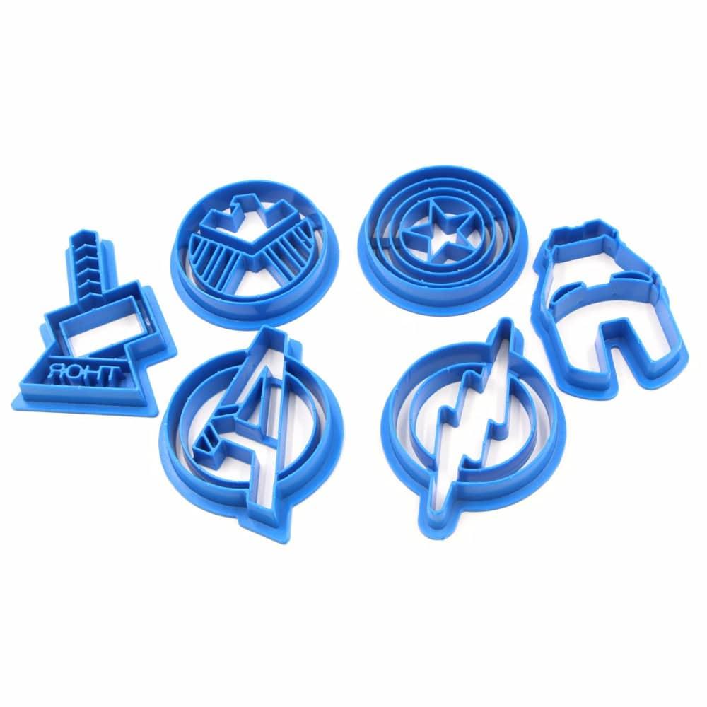 Cute Super Heroes Themed Eco-Friendly Plastic Cookie Cutters Set - Trendha