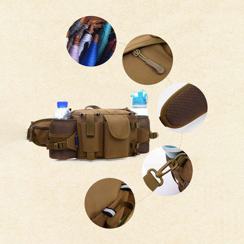 Men Nylon Camouflage Large Capacity Multifunctional Multi-Pocket Breathable Outdoor Fishing Bag Backpack Waist Bag - Trendha