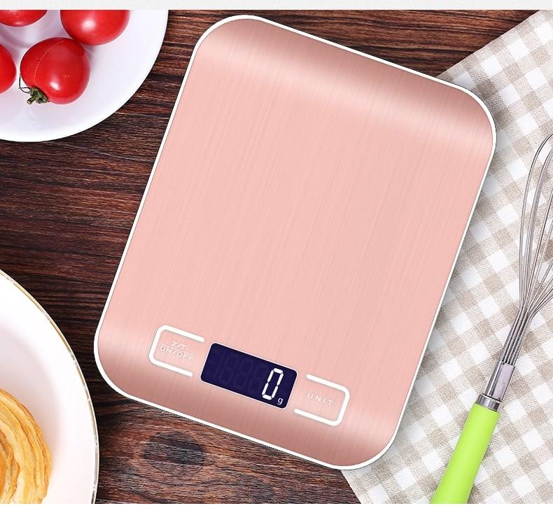 Digital Kitchen Scale in Silver and Pink - Trendha