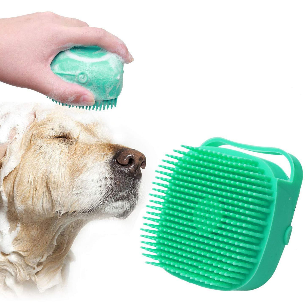 Dog Bath Massage Brush with Shampoo Dispenser - Trendha
