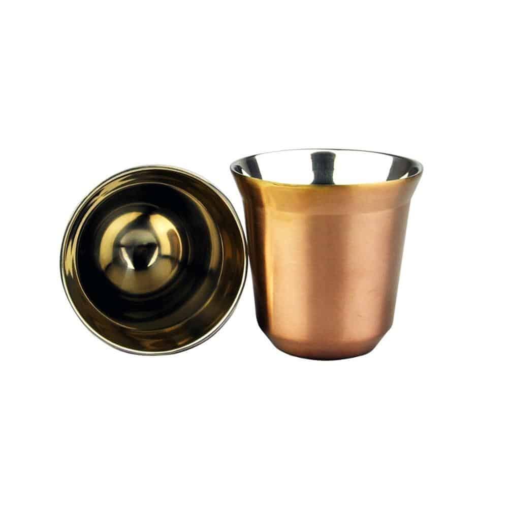 Double Wall Stainless Steel Espresso Cups 2 pcs Set - Trendha