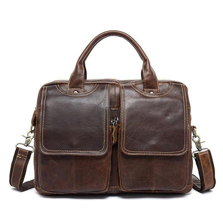 Genuine Leather Vintage 14 Inches Laptop Bag - Trendha