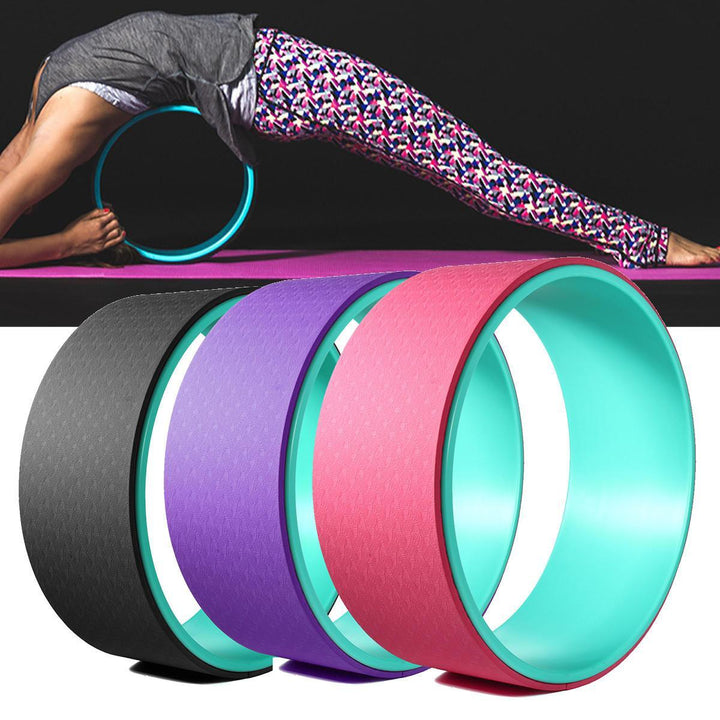 33x13cm TPE Muslce Relaxion Yoga Ring Abdominal Wheel Roller Backward Bend Fitness Yoga Circle - Trendha