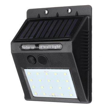20 LED Solar Power Wall Light Outdoor Waterproof Light-controlled Garden Security Lamp - Trendha