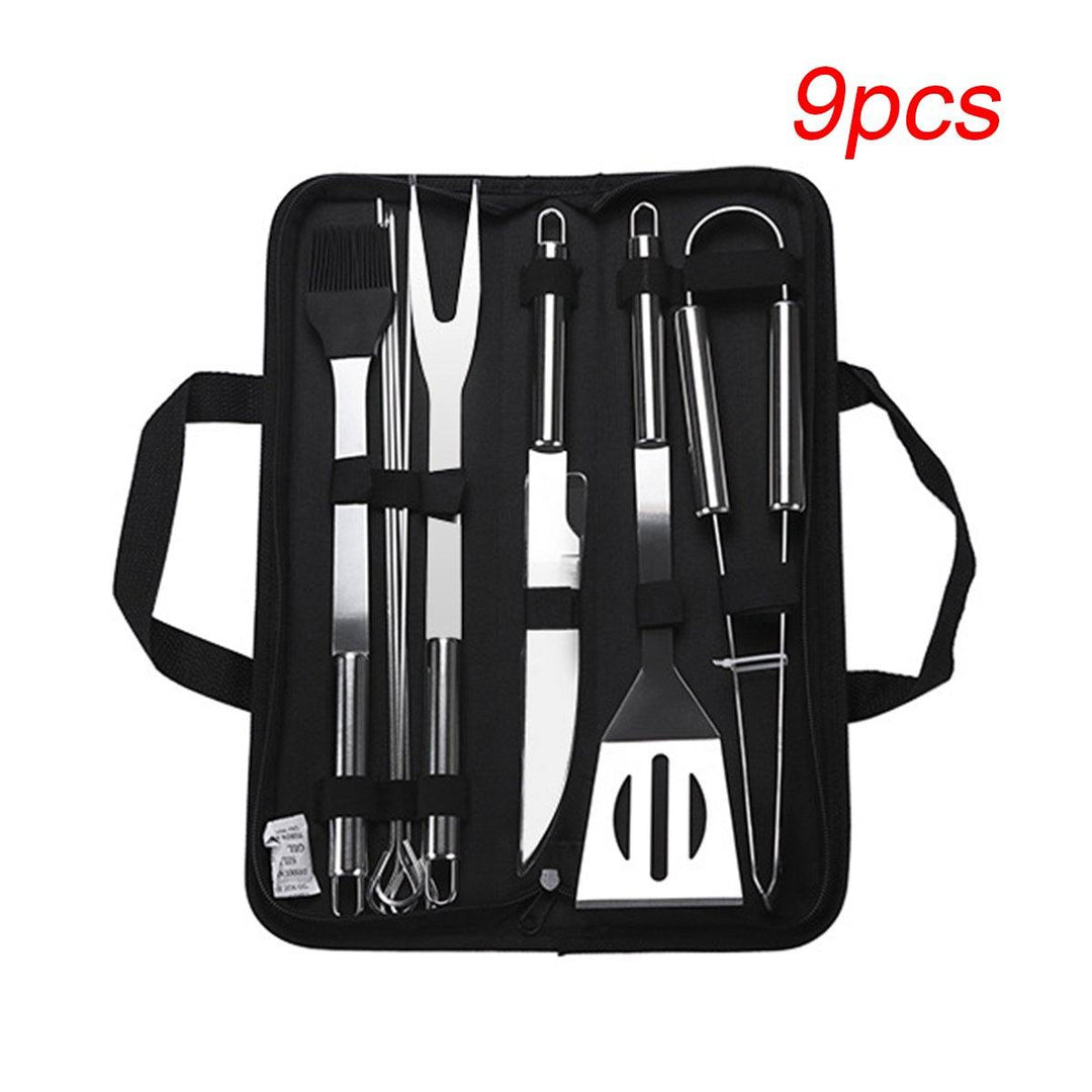 Stainless Steel BBQ Tools Set Barbecue Grilling Utensil Accessories Camping Outdoor Cooking - Trendha