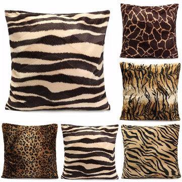 Leopard Animal Print Pattern Pillow Case Sofa Waist Throw Cushion Cover Home Decoration - Trendha