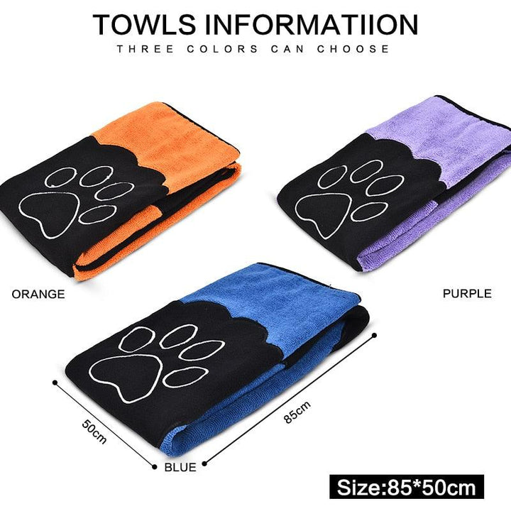 Microfiber Colorful Bath Towel for Pets - Trendha