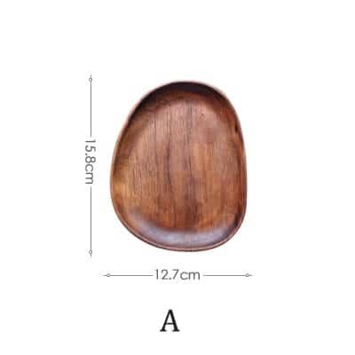 Natural Wood Irregular Tray - Trendha