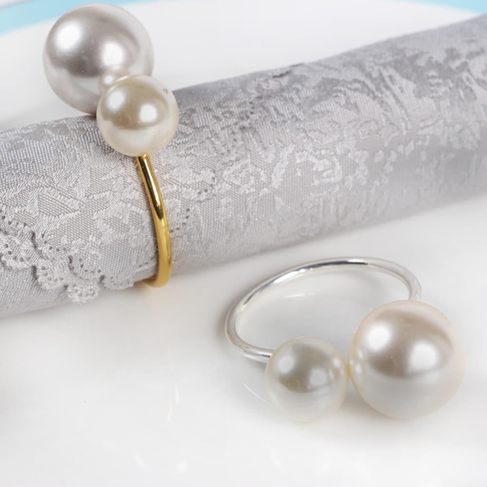 Pearl Napkin Ring 12 Pcs Set - Trendha