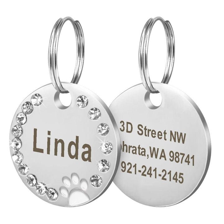Pet Crystal Frame Customized ID Tag - Trendha