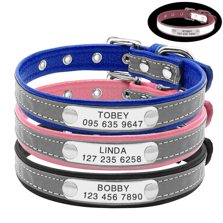 Pet Personalized Leather Collar - Trendha