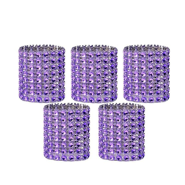Set of 10 Crystal Napkin Rings - Trendha