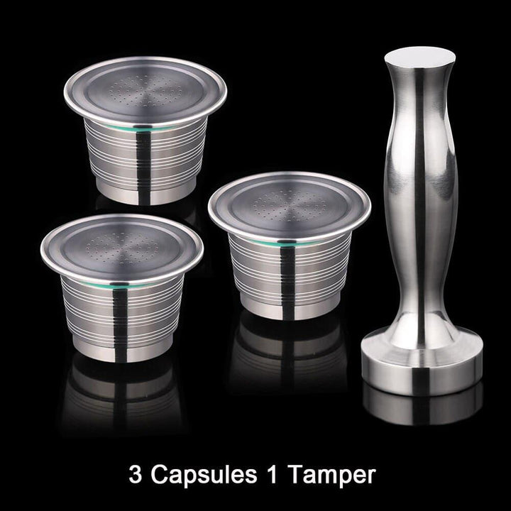 Set of Metal Capsules and Tamper - Trendha