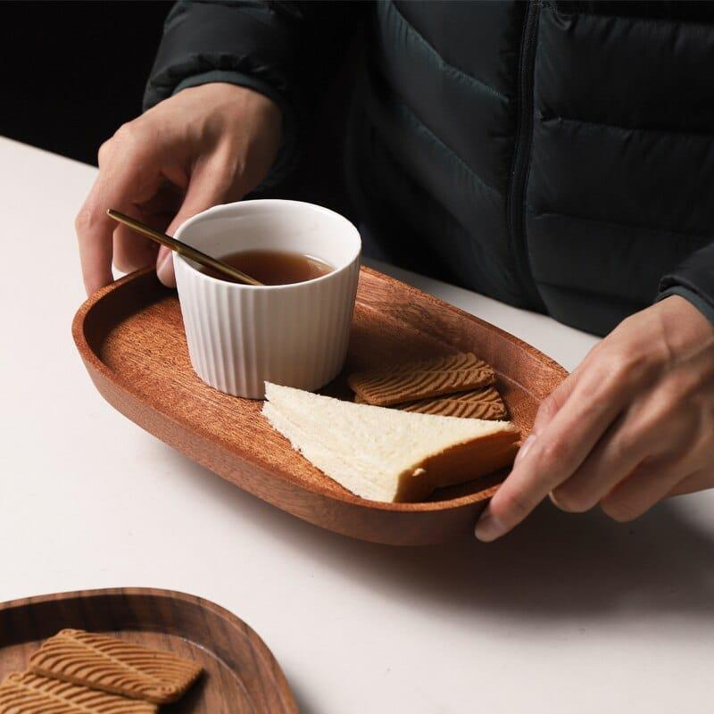 Solid Oval Wood Tray - Trendha