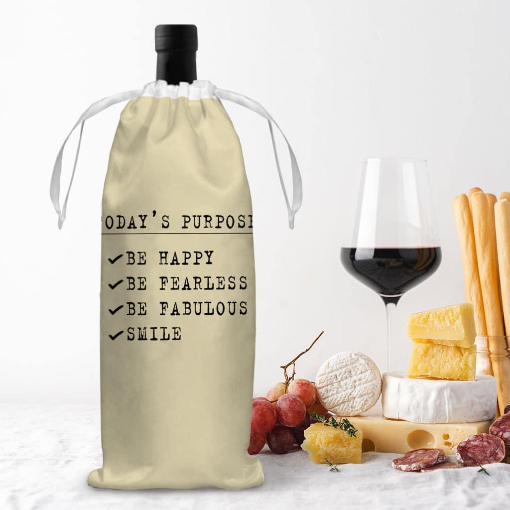 Today's Purpose Wine Tote Bag - Quote Wine Tote Bag - Graphic Wine Tote Bag - Trendha