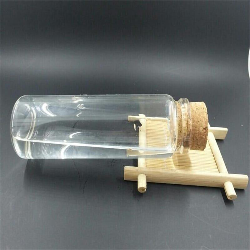 Transparent Glass Bottle with Cork - Trendha