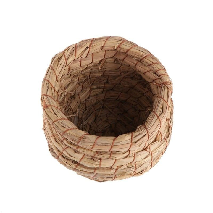 Woven Straw Round Shaped Bed for Birds - Trendha