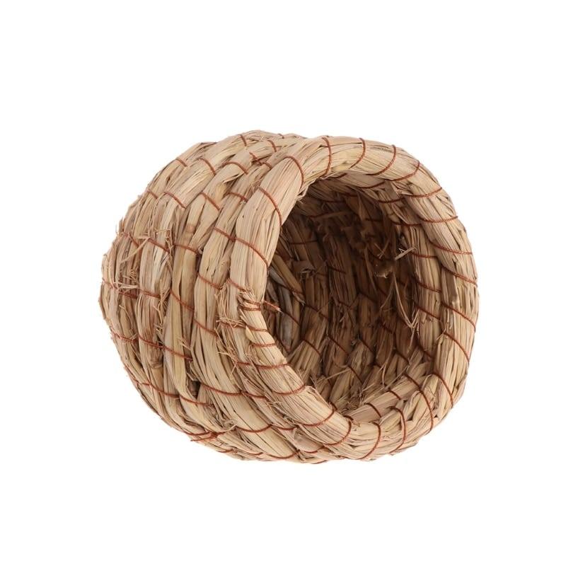 Woven Straw Round Shaped Bed for Birds - Trendha